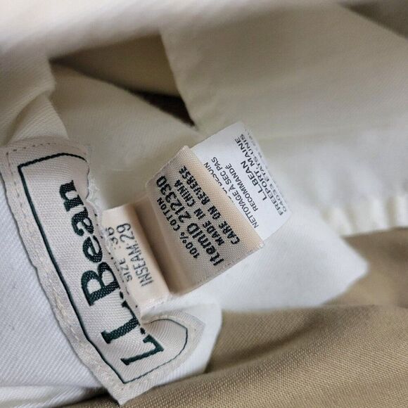 LL Bean Pants Mens 36x29 Beige Classic Fit Chino Casual Preppy Khaki - Picture 3 of 7